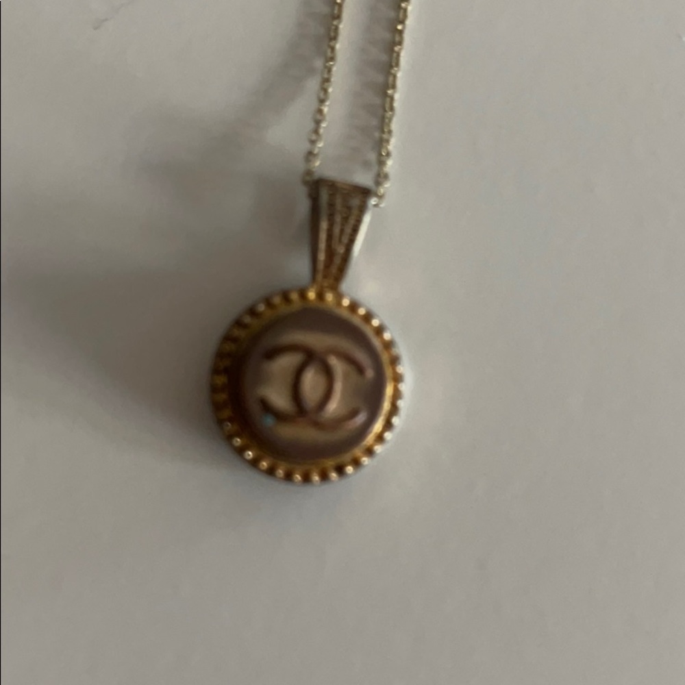 Chanel button necklace